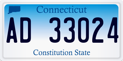 CT license plate AD33024