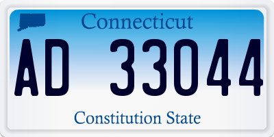 CT license plate AD33044