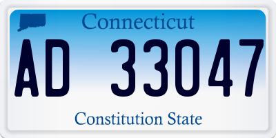 CT license plate AD33047