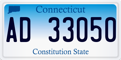 CT license plate AD33050