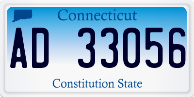 CT license plate AD33056