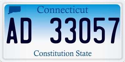 CT license plate AD33057