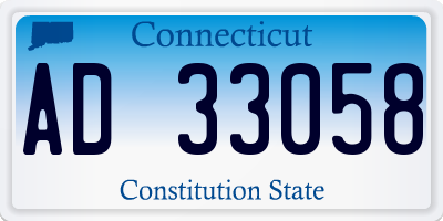 CT license plate AD33058