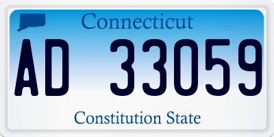 CT license plate AD33059