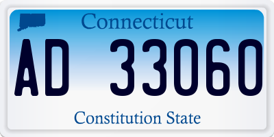 CT license plate AD33060