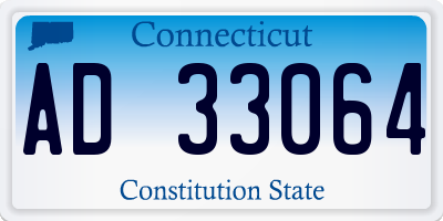 CT license plate AD33064