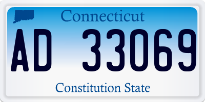 CT license plate AD33069