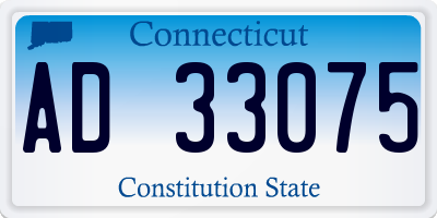 CT license plate AD33075
