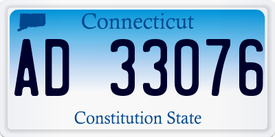 CT license plate AD33076