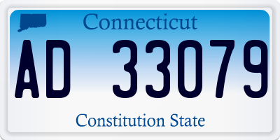 CT license plate AD33079