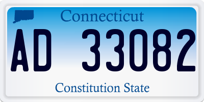 CT license plate AD33082