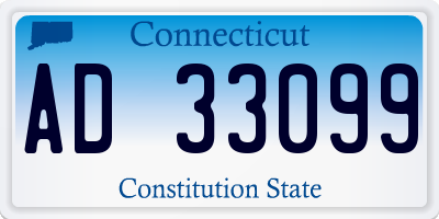 CT license plate AD33099