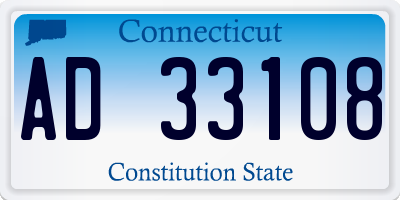 CT license plate AD33108