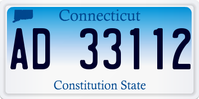 CT license plate AD33112