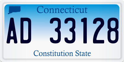 CT license plate AD33128