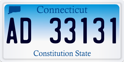 CT license plate AD33131