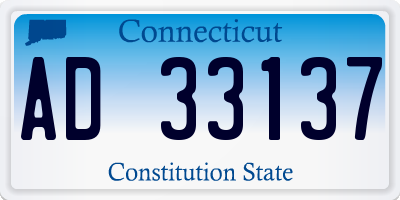 CT license plate AD33137