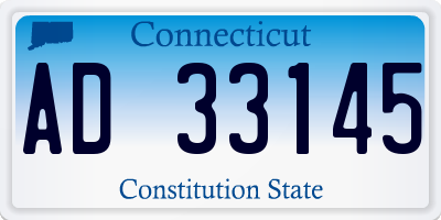 CT license plate AD33145