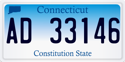 CT license plate AD33146