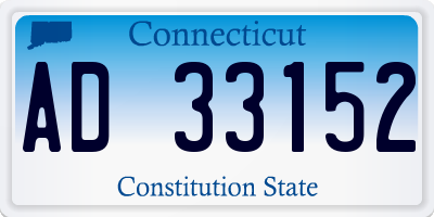 CT license plate AD33152
