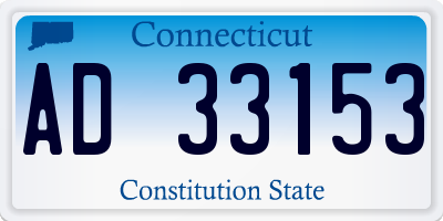 CT license plate AD33153