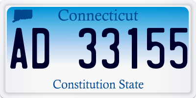 CT license plate AD33155