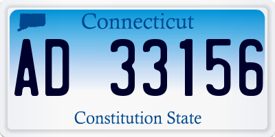 CT license plate AD33156