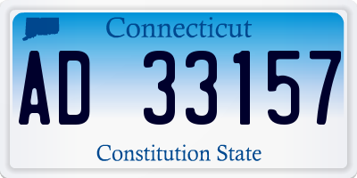 CT license plate AD33157