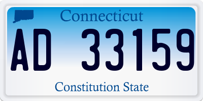 CT license plate AD33159