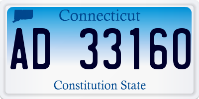 CT license plate AD33160