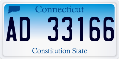 CT license plate AD33166