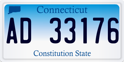 CT license plate AD33176