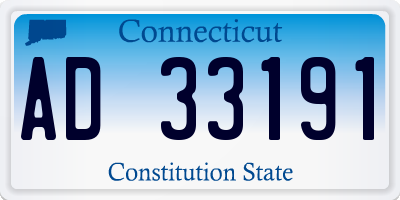 CT license plate AD33191