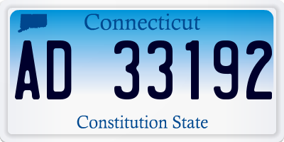 CT license plate AD33192