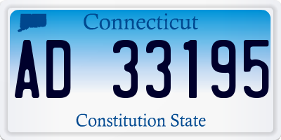 CT license plate AD33195