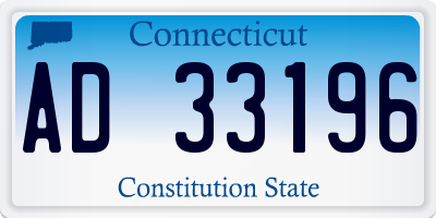 CT license plate AD33196