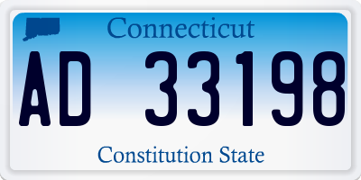 CT license plate AD33198