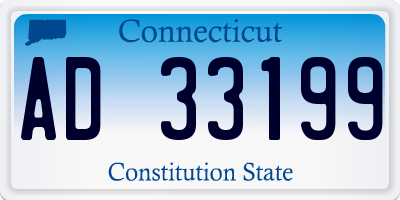 CT license plate AD33199