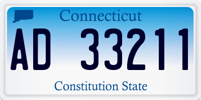 CT license plate AD33211