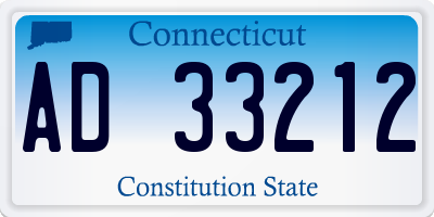 CT license plate AD33212