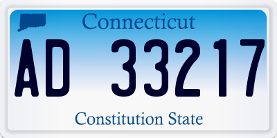 CT license plate AD33217