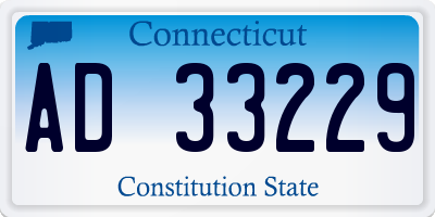 CT license plate AD33229