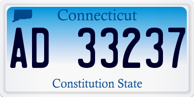 CT license plate AD33237