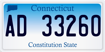 CT license plate AD33260
