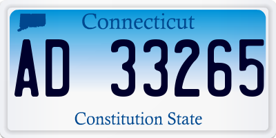 CT license plate AD33265