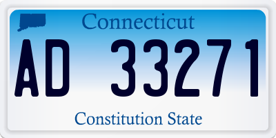 CT license plate AD33271