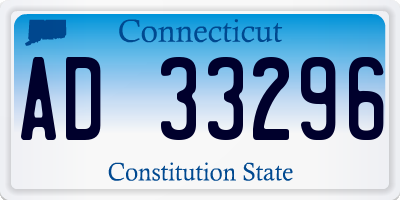 CT license plate AD33296