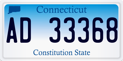 CT license plate AD33368