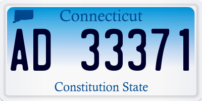 CT license plate AD33371