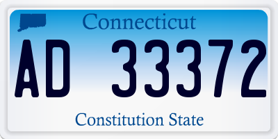 CT license plate AD33372